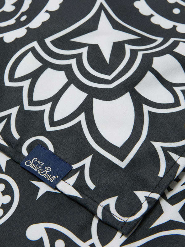 MC2 Saint Barth – Aidan – Telo Mare in Microfibra Bandana Black