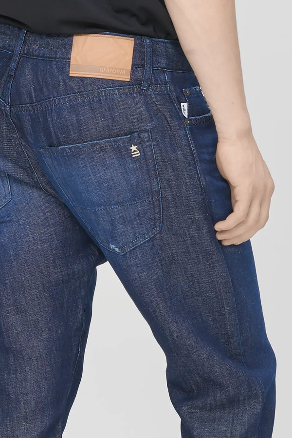 Uniform – Danny Regular Cropped - Jeans Blu Scuro