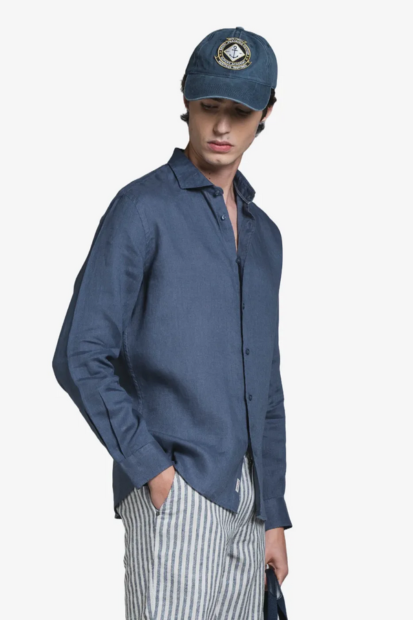 Impure – Riley – Camicia 100% Lino Collo Francese