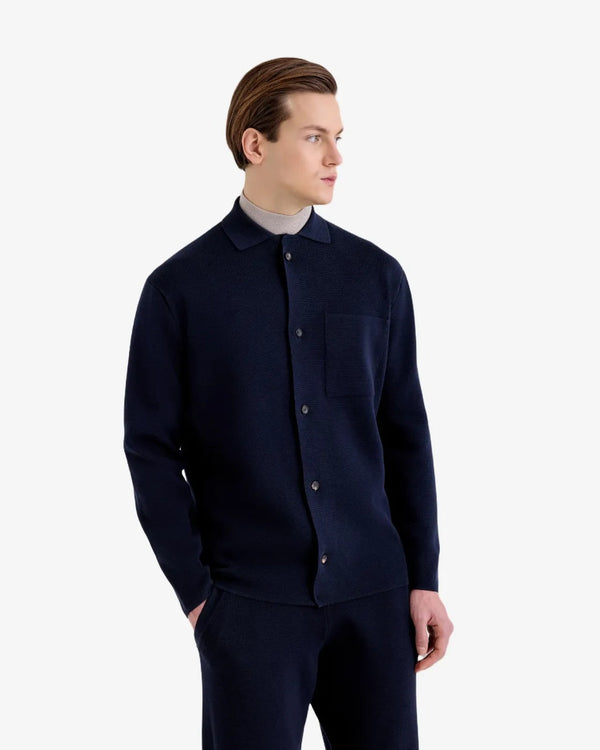 Filippo De Laurentiis – Giacca Camicia in Cotone Crêpe