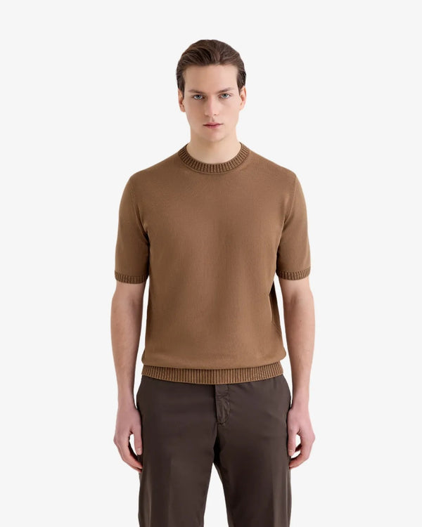 Filippo De Laurentiis – T-shirt Girocollo in Cotone Crêpe