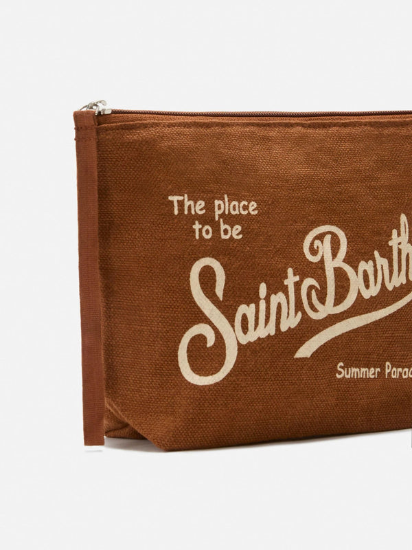 MC2 Saint Barth – Aline – Pochette in Lino Brown
