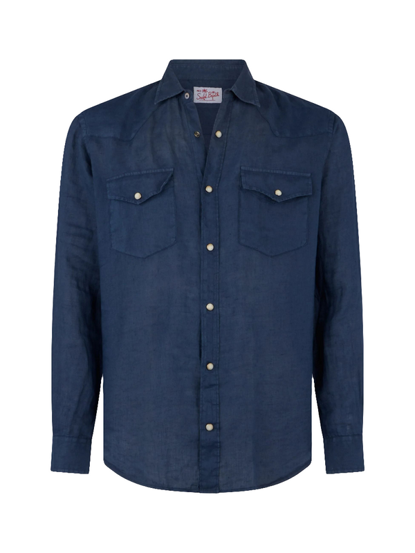 Camicia Texana Denim Lino - MC2