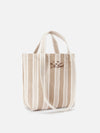 MC2 Saint Barth – Essential Beach – Borsa Mare in Canvas Beige/Bianco