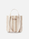 MC2 Saint Barth – Essential Beach – Borsa Mare in Canvas Beige/Bianco