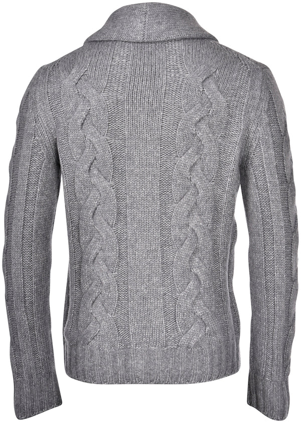 Cardigan sciallato a trecce - Gran Sasso