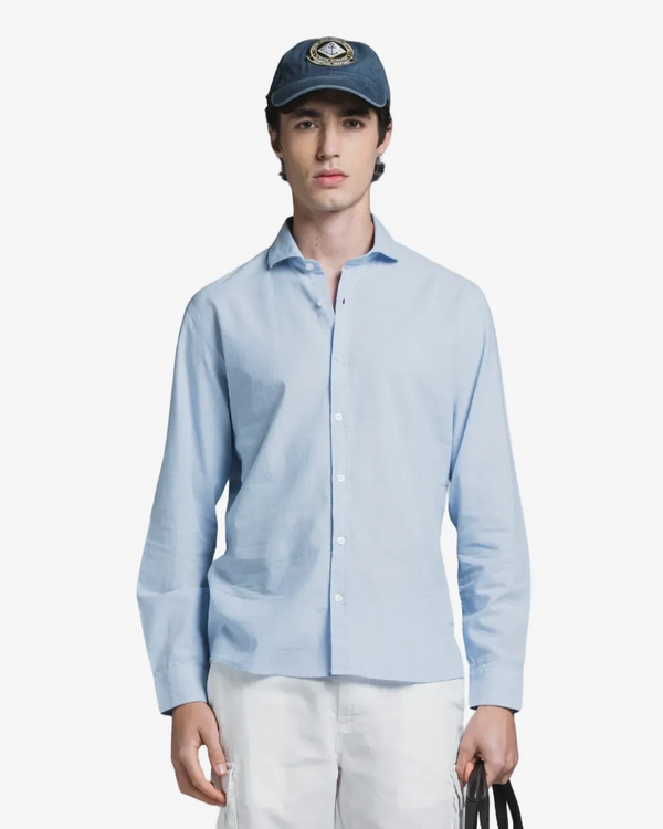 Impure – Riley – Camicia 100% Lino Collo Francese