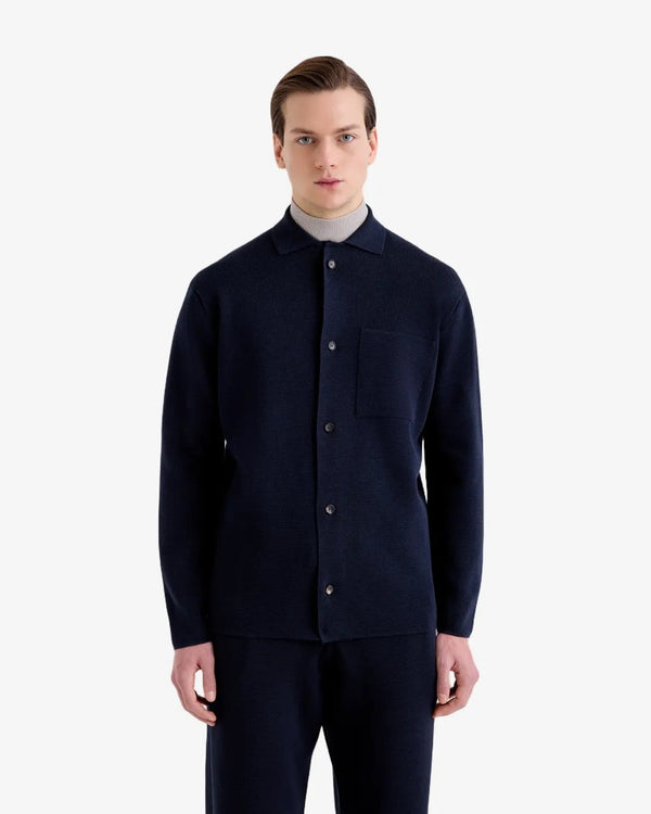 Filippo De Laurentiis – Giacca Camicia in Cotone Crêpe