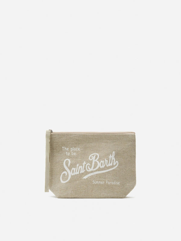 MC2 Saint Barth – Aline – Pochette in Lino Beige