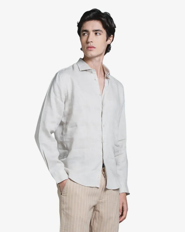 Impure – Riley – Camicia 100% Lino Collo Francese