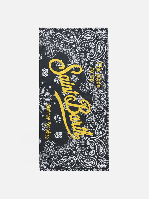 MC2 Saint Barth – Aidan – Telo Mare in Microfibra Bandana Black