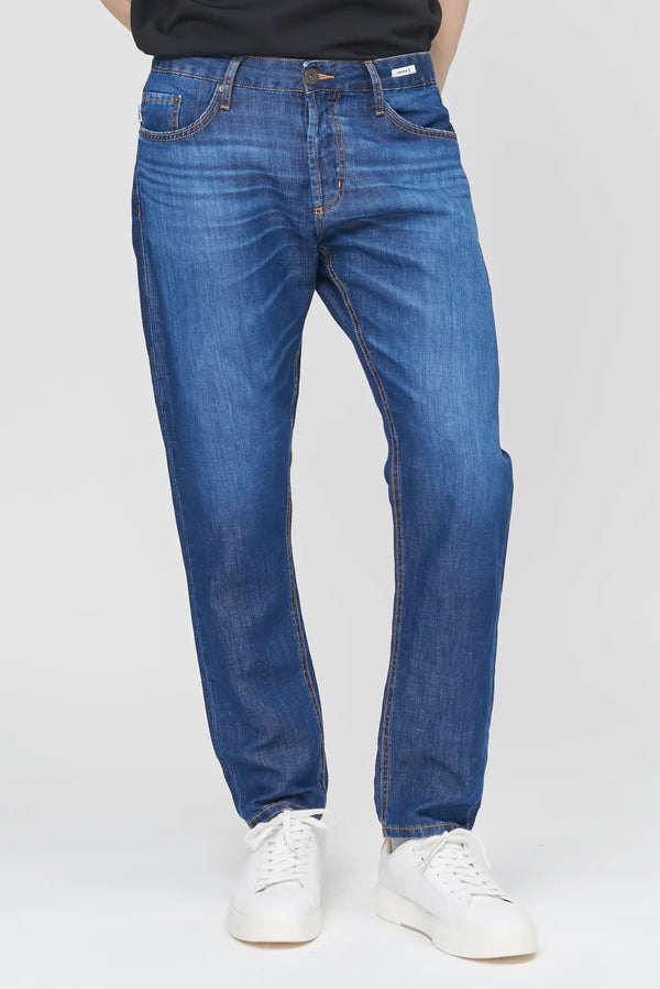 Uniform – Danny Regular Cropped - Jeans Blu