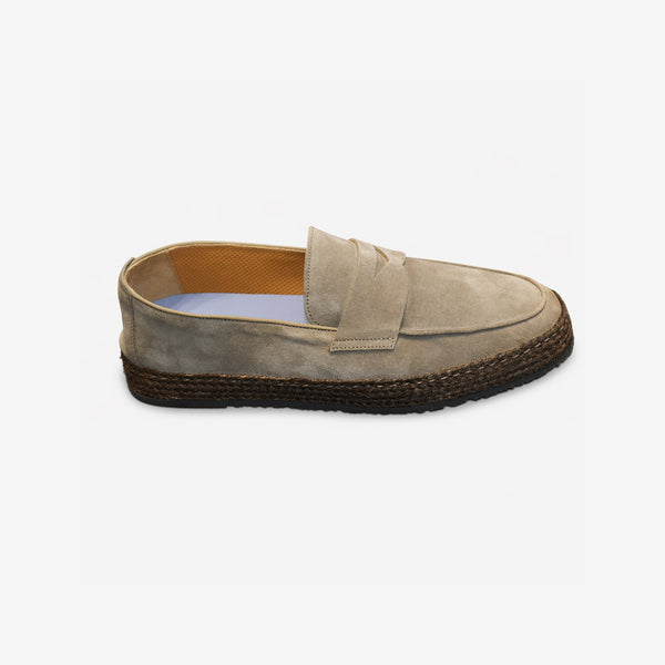 Calce – Mocassino in Camoscio con Fondo Espadrillas