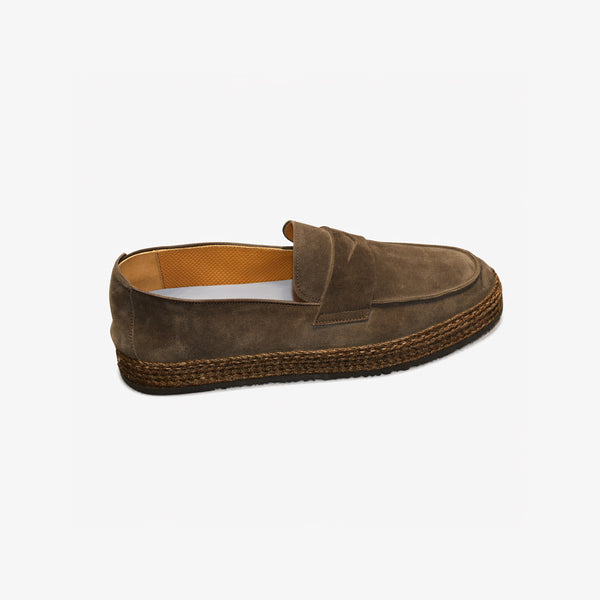 Calce – Mocassino in Camoscio con Fondo Espadrillas