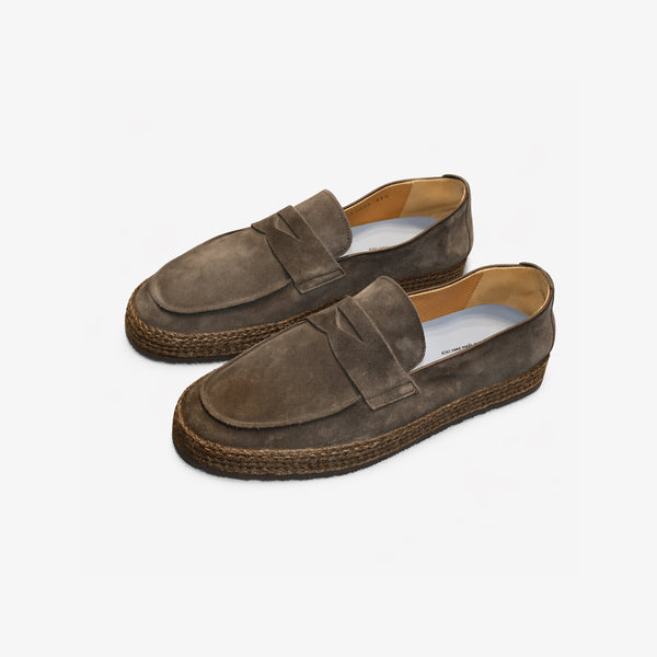 Calce – Mocassino in Camoscio con Fondo Espadrillas
