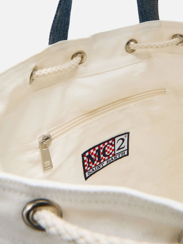 MC2 Saint Barth – Beach Backpack Denim – Zaino in Cotone