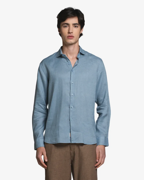 Impure – Riley – Camicia 100% Lino Collo Francese