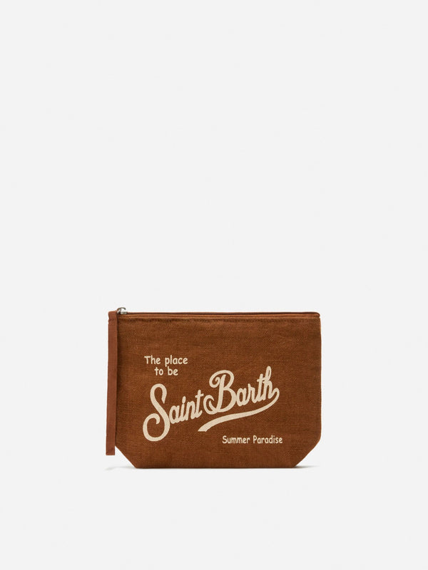 MC2 Saint Barth – Aline – Pochette in Lino Brown