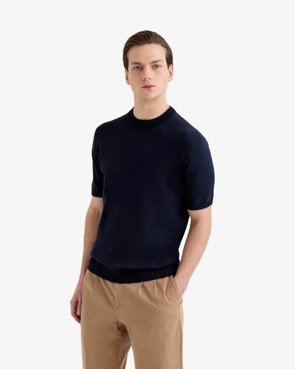 Filippo De Laurentiis – T-shirt Girocollo in Cotone Crêpe