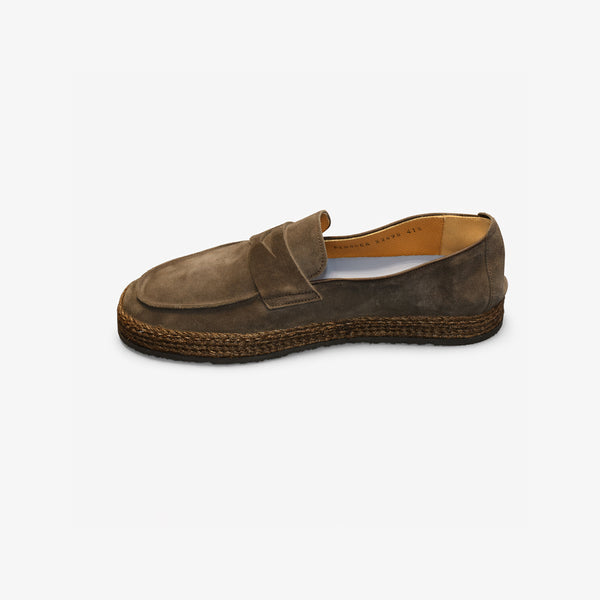 Calce – Mocassino in Camoscio con Fondo Espadrillas