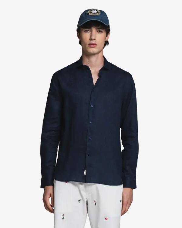 Impure – Riley – Camicia 100% Lino Collo Francese