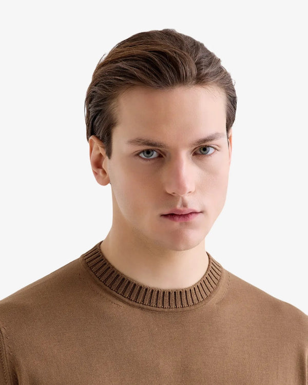 Filippo De Laurentiis – T-shirt Girocollo in Cotone Crêpe