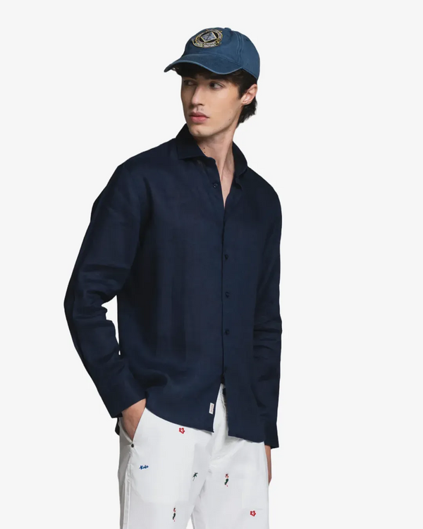 Impure – Riley – Camicia 100% Lino Collo Francese