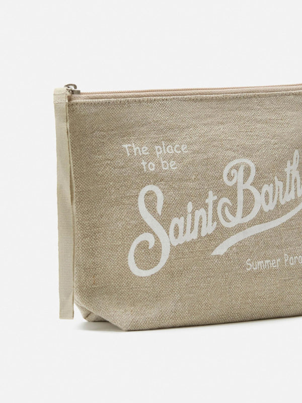MC2 Saint Barth – Aline – Pochette in Lino Beige