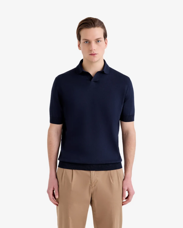 Filippo De Laurentiis – Polo Skipper in Cotone Crêpe