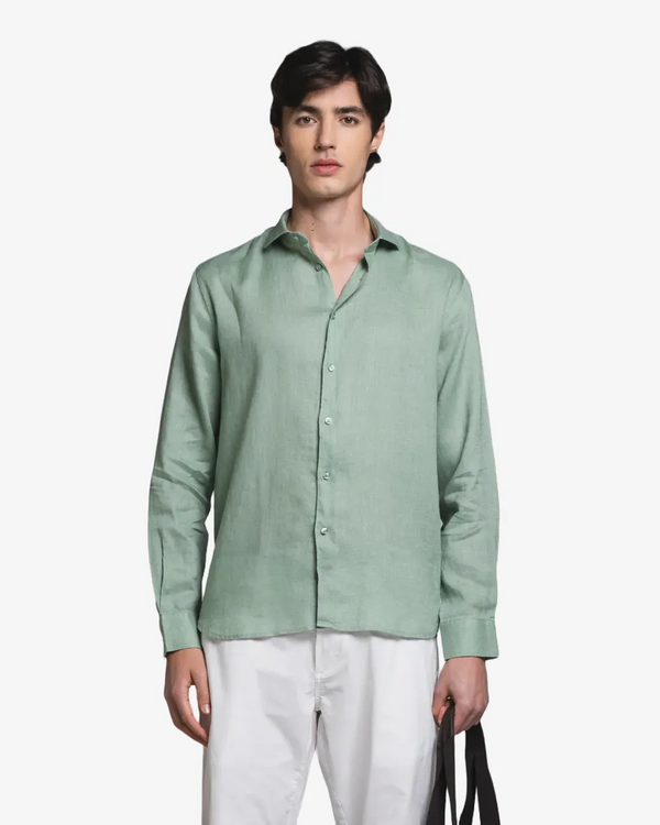 Impure – Riley – Camicia 100% Lino Collo Francese