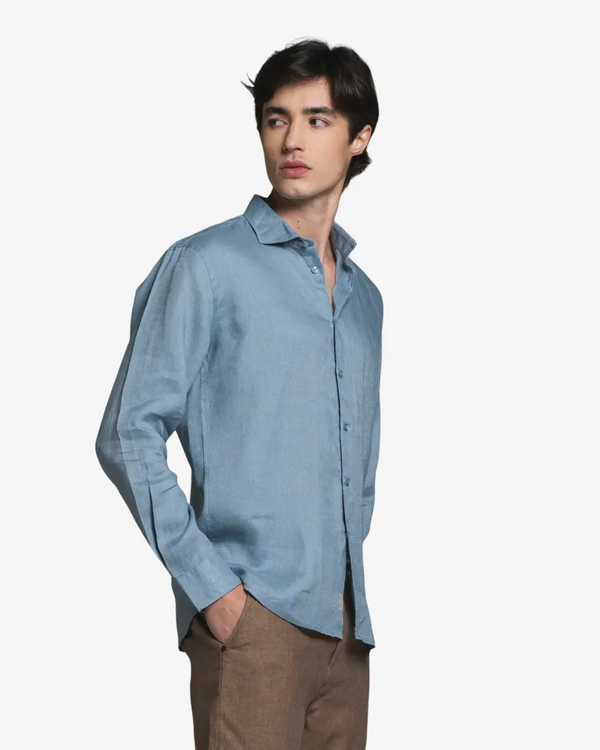 Impure – Riley – Camicia 100% Lino Collo Francese